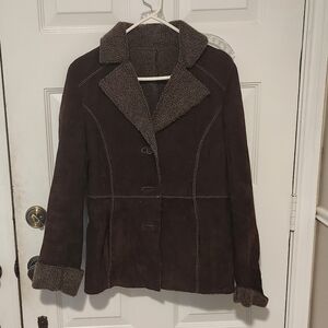 Vintage New York by Winlit Suede Leather Women's Jacket Brown Size M